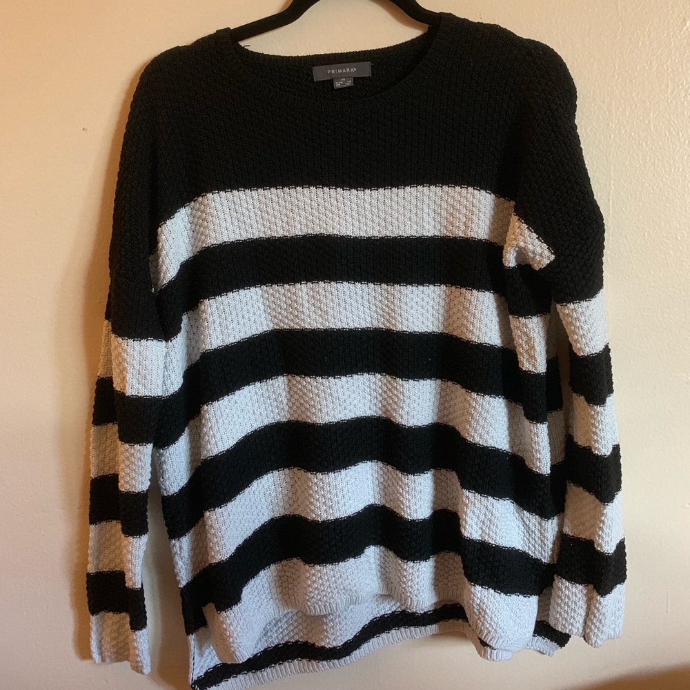 Black and White Striped Sweater